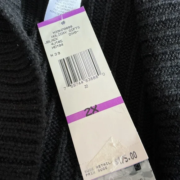 Jones NeW York Collection 100% merino wool open front cardigan/sweater size 2X. - Picture 5 of 12